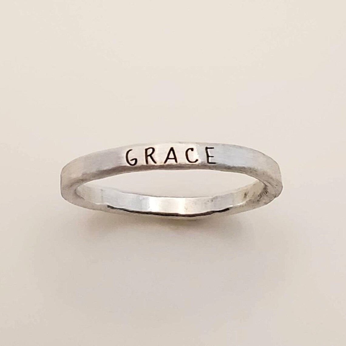 Skinny Upper Name Ring - Going Golden