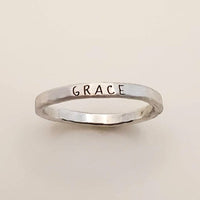 Skinny Upper Name Ring - Going Golden