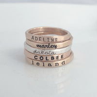The Maryl  - Five Name Ring Set - Tag You're It Jewelry