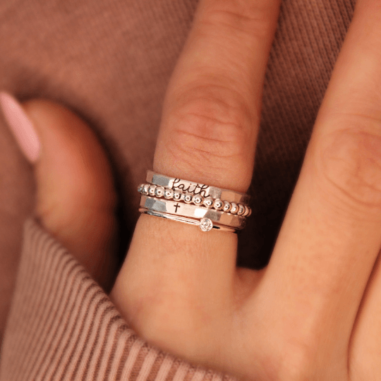 The Faith Ring Set - Going Golden