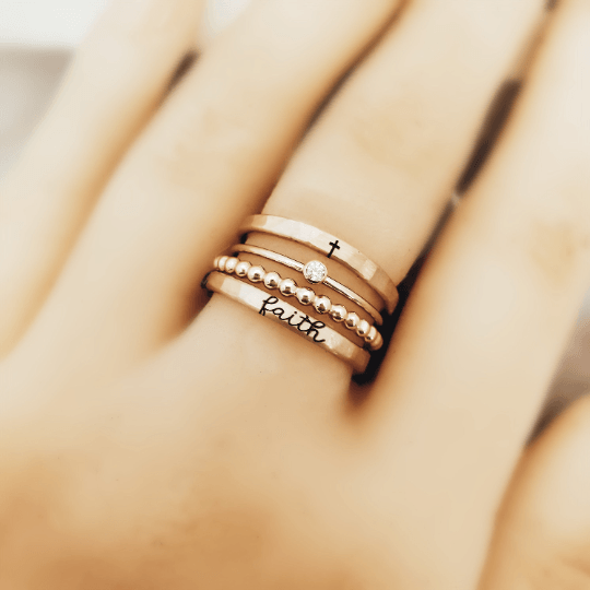 The Faith Ring Set - Going Golden