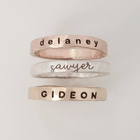 Thick Personalized Rings - Going Golden