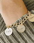 Yellow Gold Filled Name Charm Bracelet - Going Golden