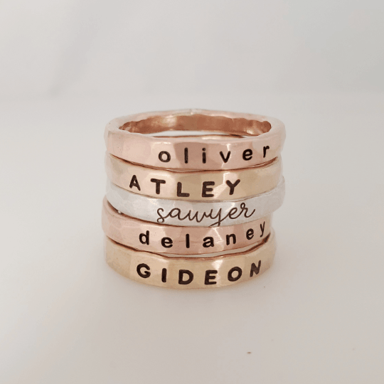 Thick Personalized Rings - TYI Jewelry
