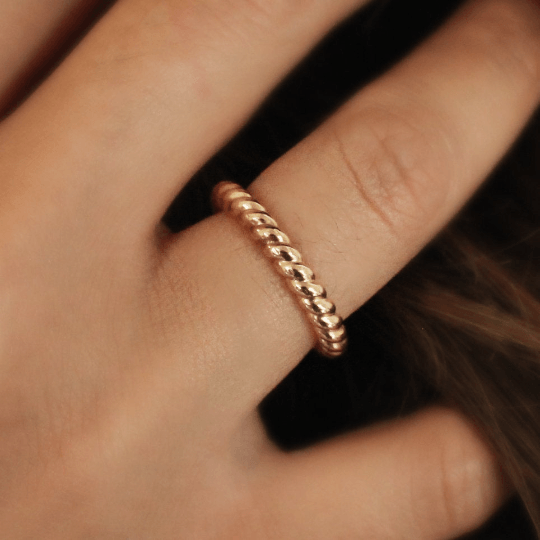 Thick Gold Twisted Ring - Going Golden