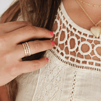 Thick Rose Beaded Ring - Fall 2021 - TYI Jewelry