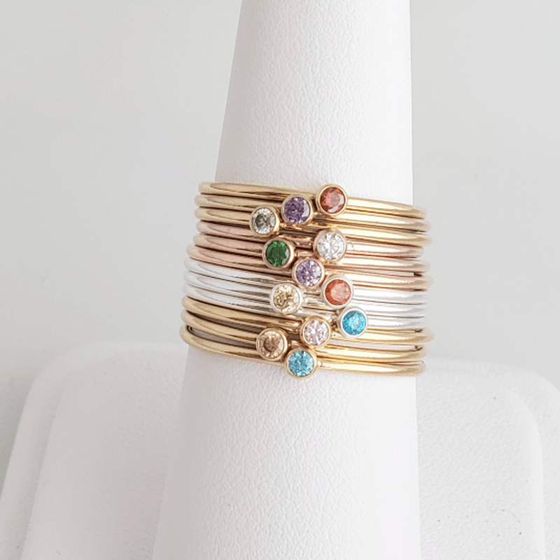 December Birthstone Ring - Going Golden
