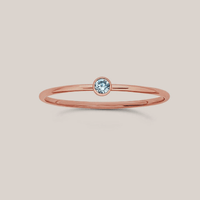 March Birthstone Ring - Going Golden