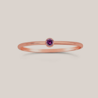 February Birthstone Ring - Going Golden