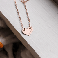 Rose Gold Couples Initial Necklace - Going Golden