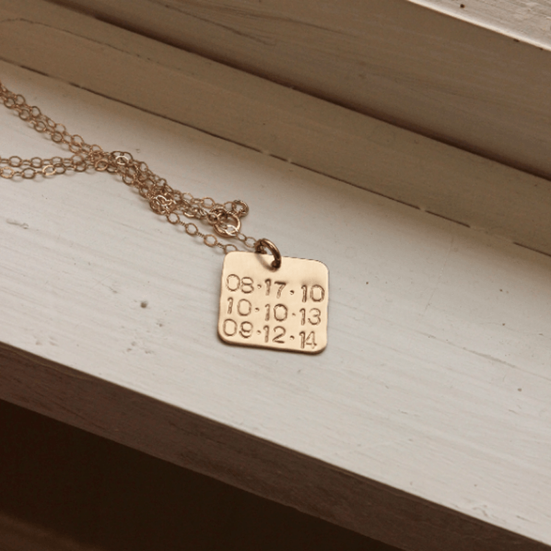 Gold Filled Dates Necklace - Going Golden