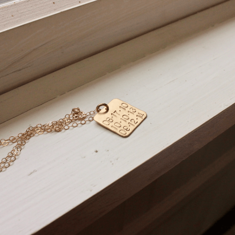 Gold Filled Dates Necklace - Going Golden
