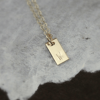 14K Gold Initial Tag Necklace - TYI Jewelry