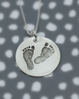 Footprint Necklace with Name - Going Golden