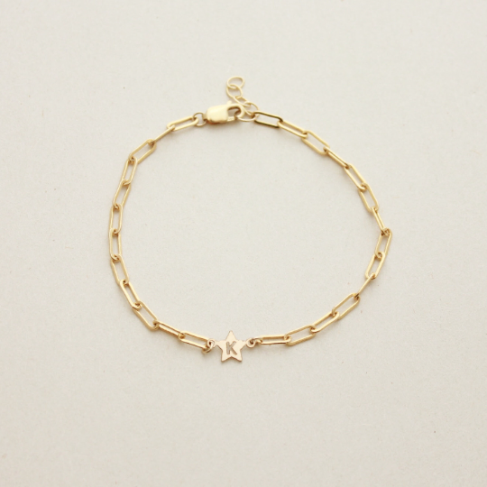 Star Initial Bracelet - Going Golden