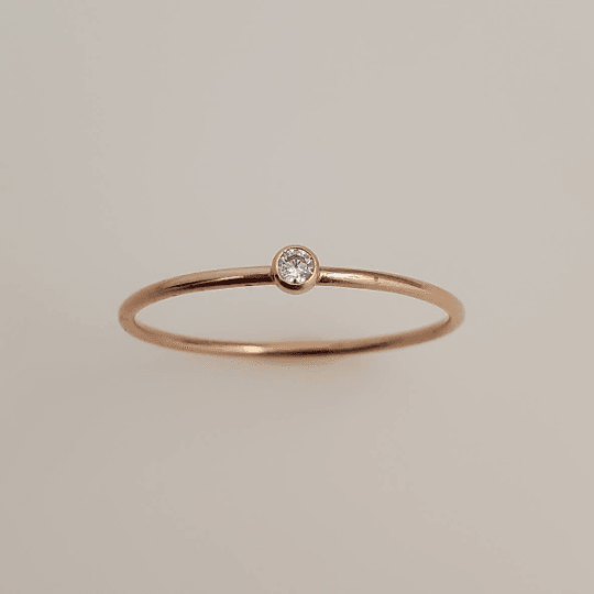 April Birthstone Ring - Going Golden