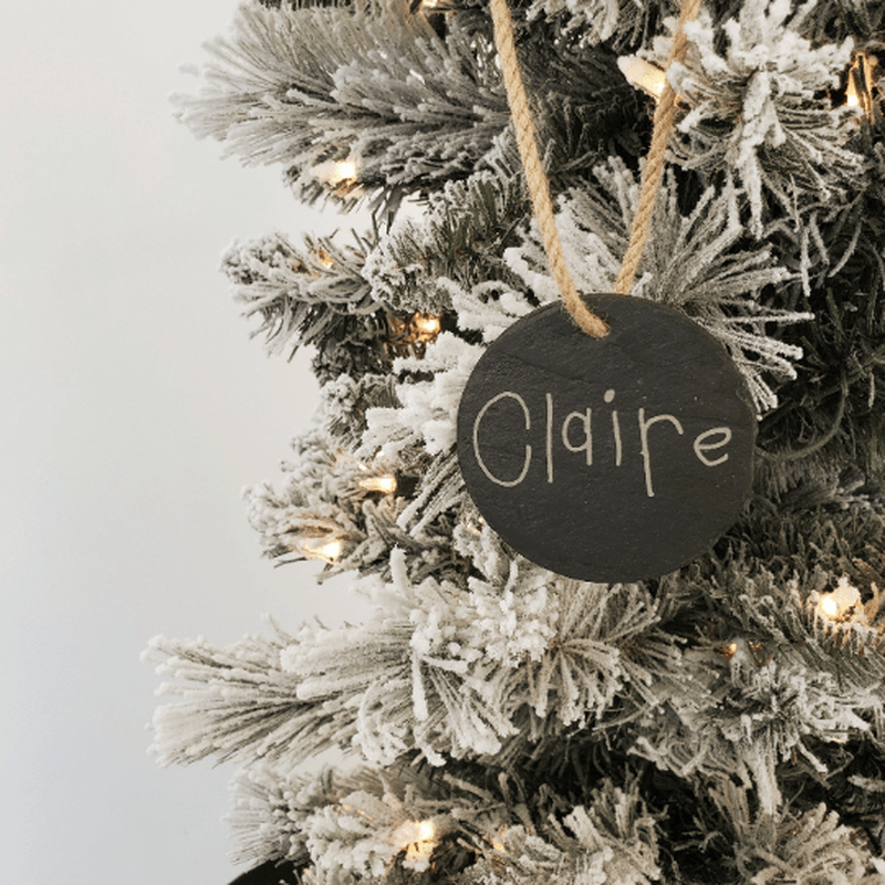 Slate Signature Ornament - Going Golden