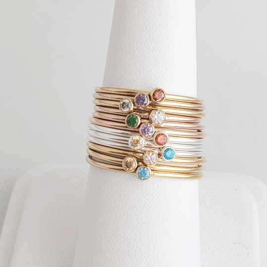 August Birthstone Ring - Going Golden