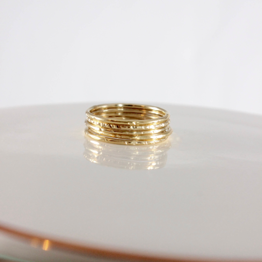 Very Skinny Stackable Stacking Ring - Going Golden