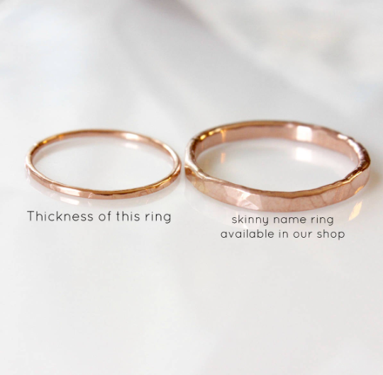 Very Skinny Stackable Stacking Ring - Going Golden