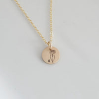 Birth Flower with Initial - Going Golden