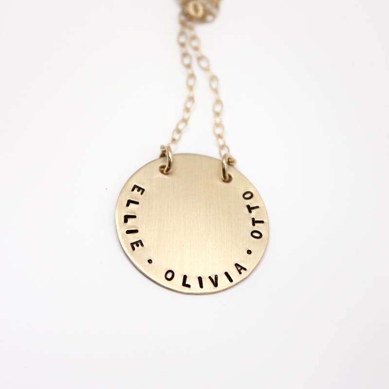 Multiple name block necklace - Going Golden