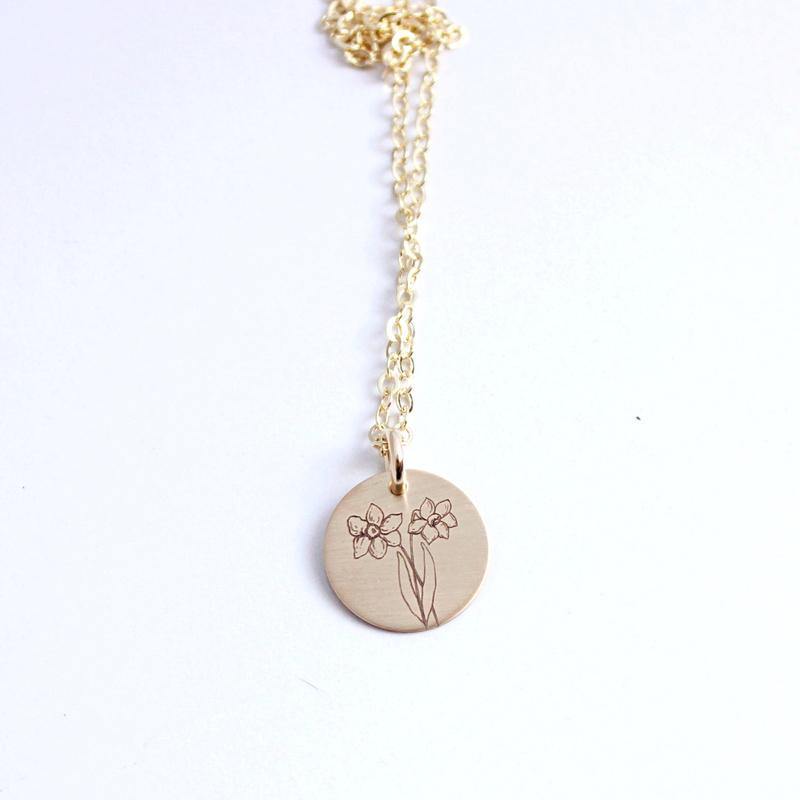 Birth Flower Necklace - Going Golden