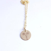Birth Flower Necklace - Going Golden