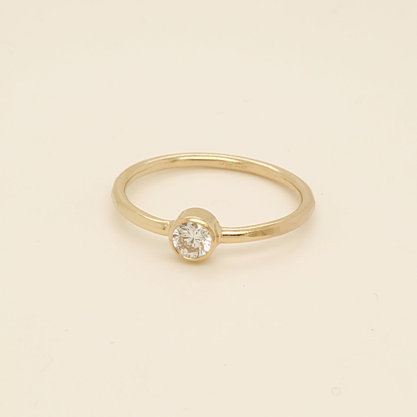 Large Yellow Gold Filled Crystal Ring - Going Golden