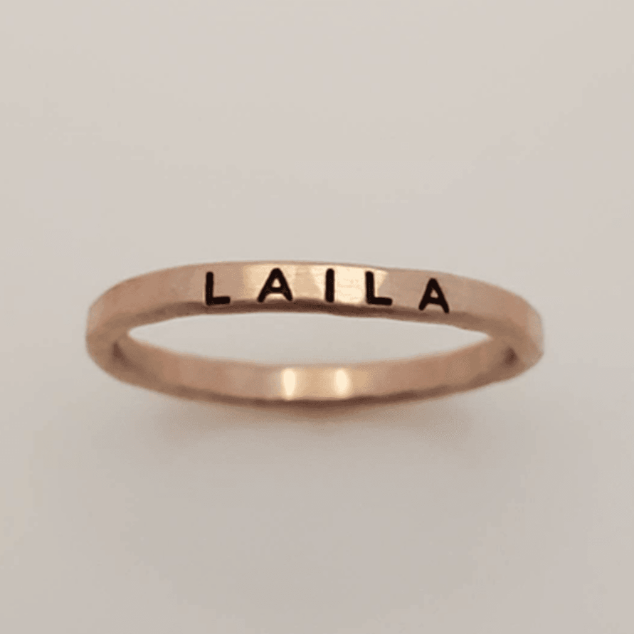 Bold Upper Name Ring - Going Golden