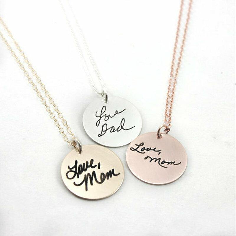 Sterling Silver Handwriting Signature Necklace - Going Golden