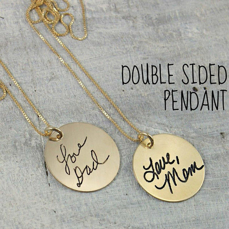 Double Sided Handwriting Necklace - TYI Jewelry