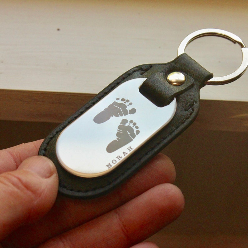 Handwriting Footprint Keychain - Going Golden