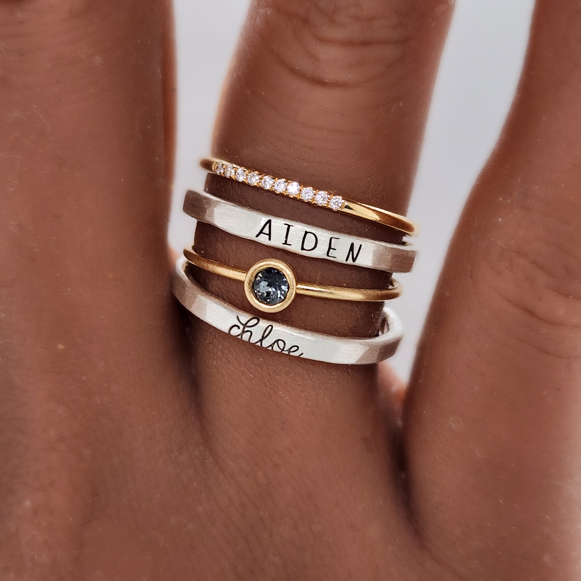 The Athena Ring Set - Going Golden