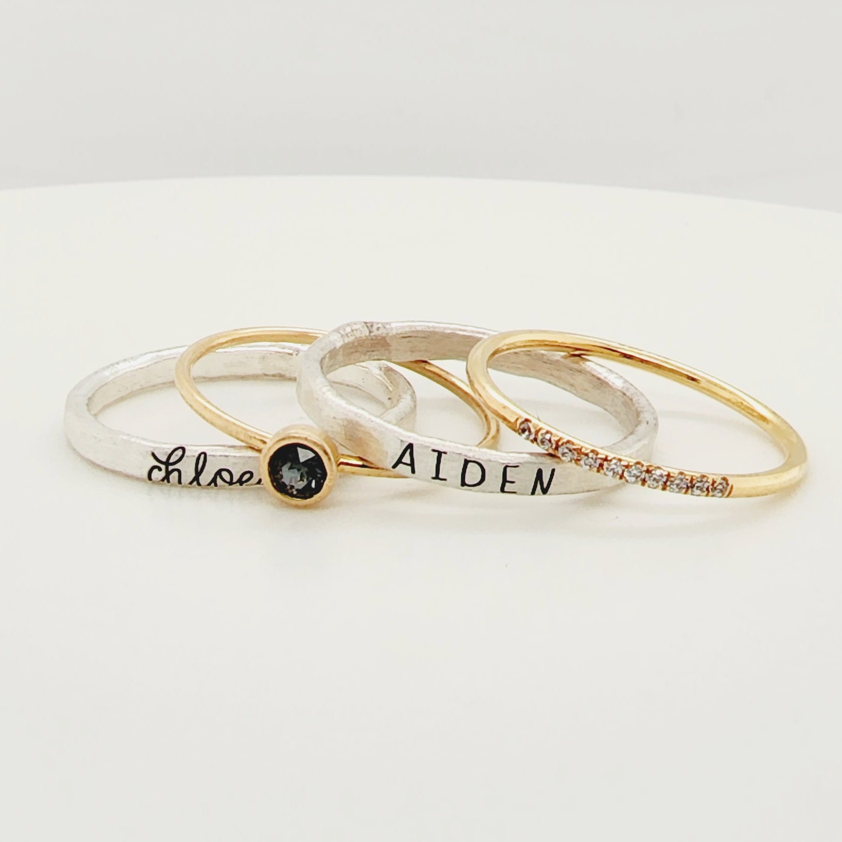 The Athena Ring Set - Going Golden