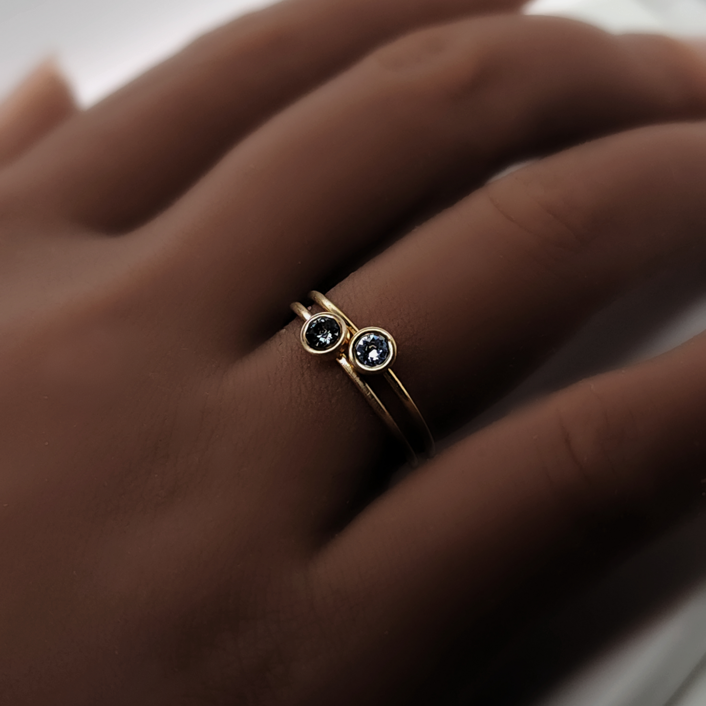 Large January Birthstone Ring - Going Golden