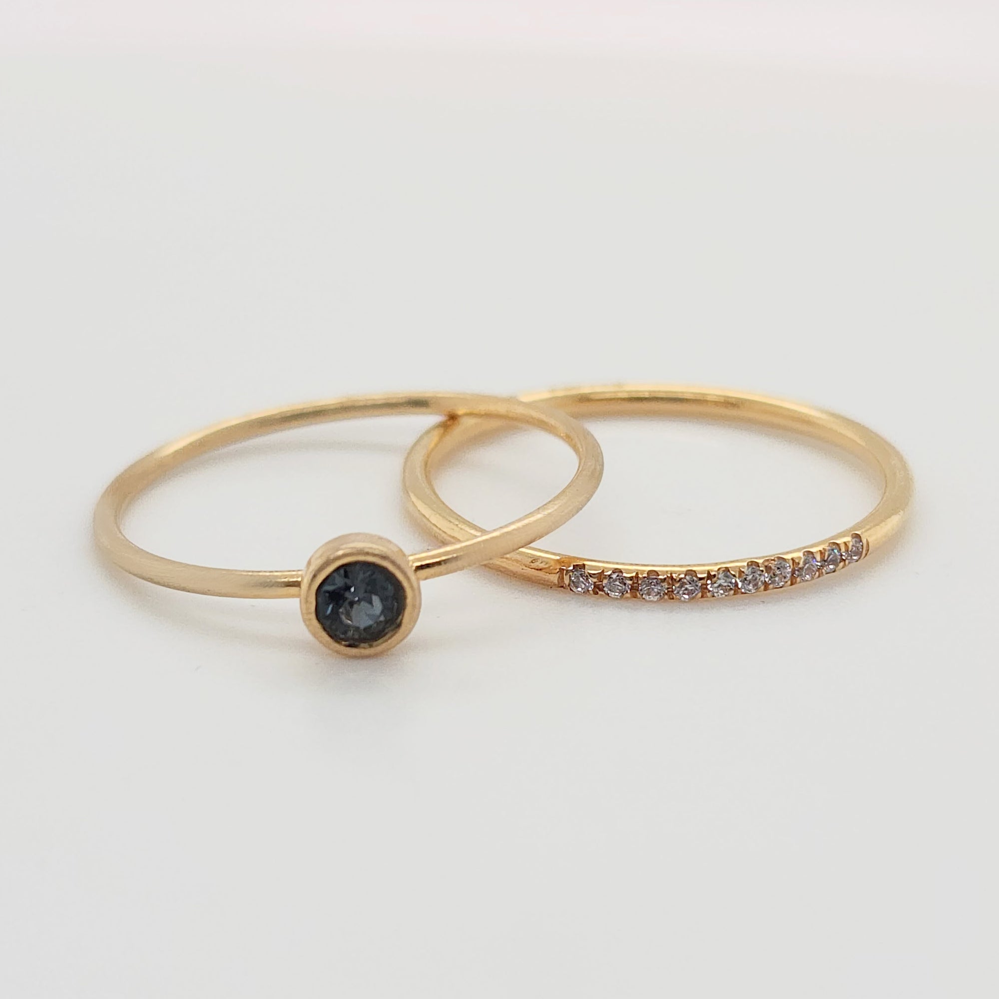 Large Dark Charcoal Ring - Going Golden