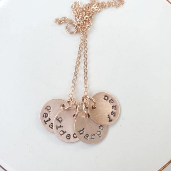Dainty Round Name Necklace - Going Golden