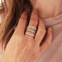 Flat Beaded Ring - Going Golden