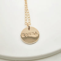 Undarkened 5/8" Block Necklace - Going Golden