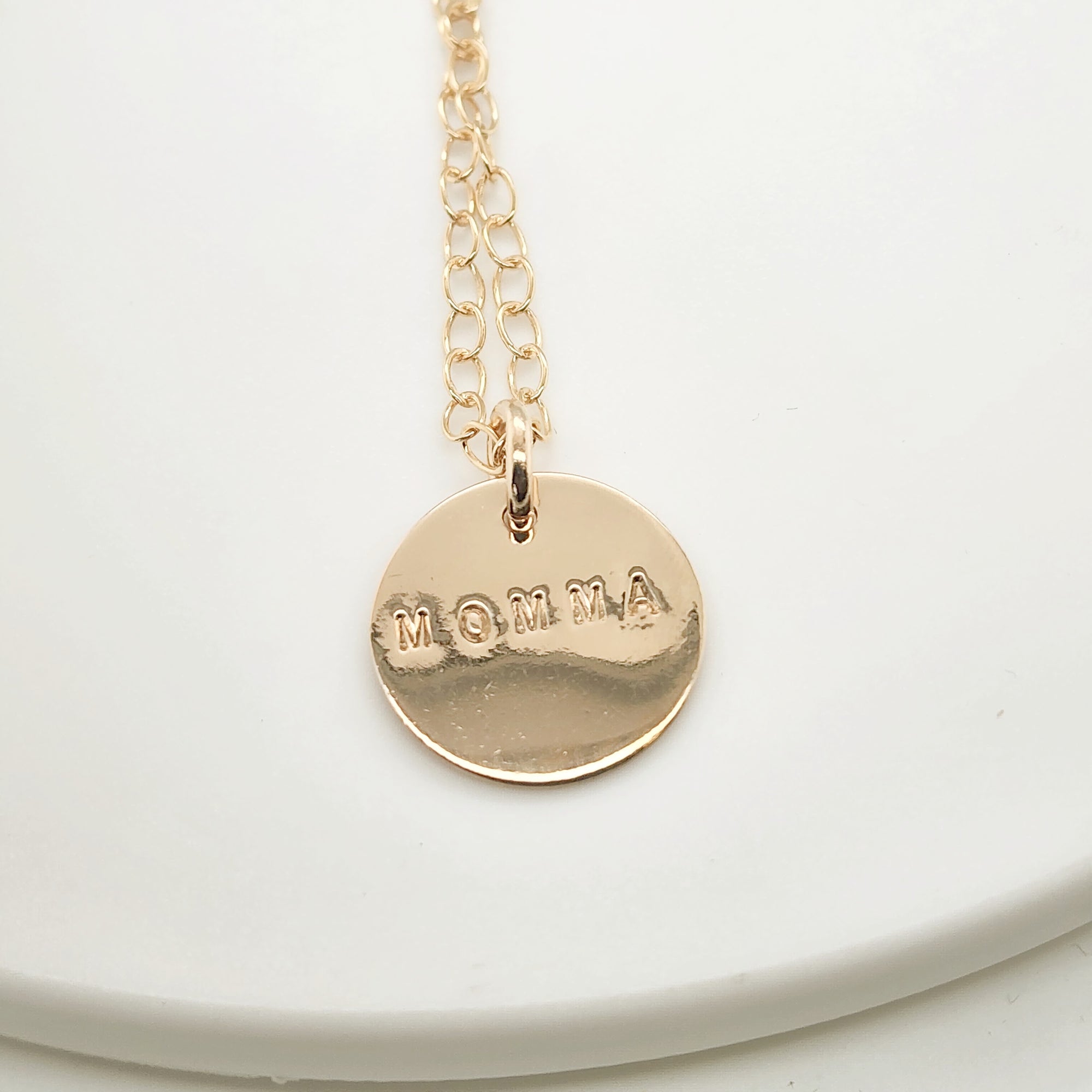 Undarkened 5/8" Block Necklace - Going Golden