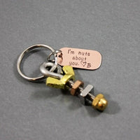 Nuts About You Keychain - Going Golden