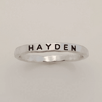 Bold Upper Name Ring - Going Golden