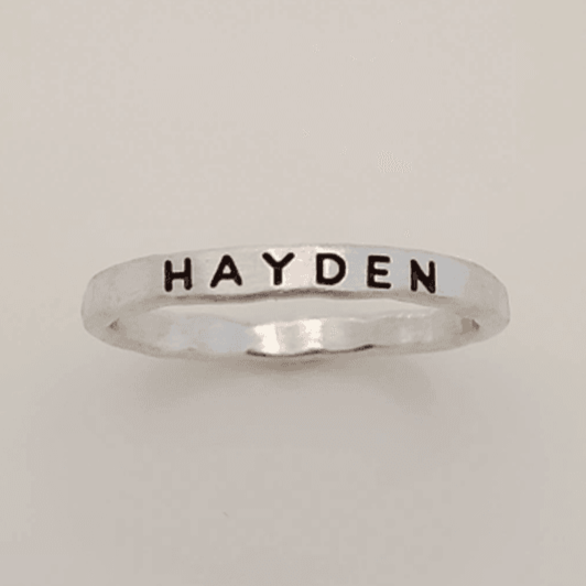 Bold Upper Name Ring - Going Golden