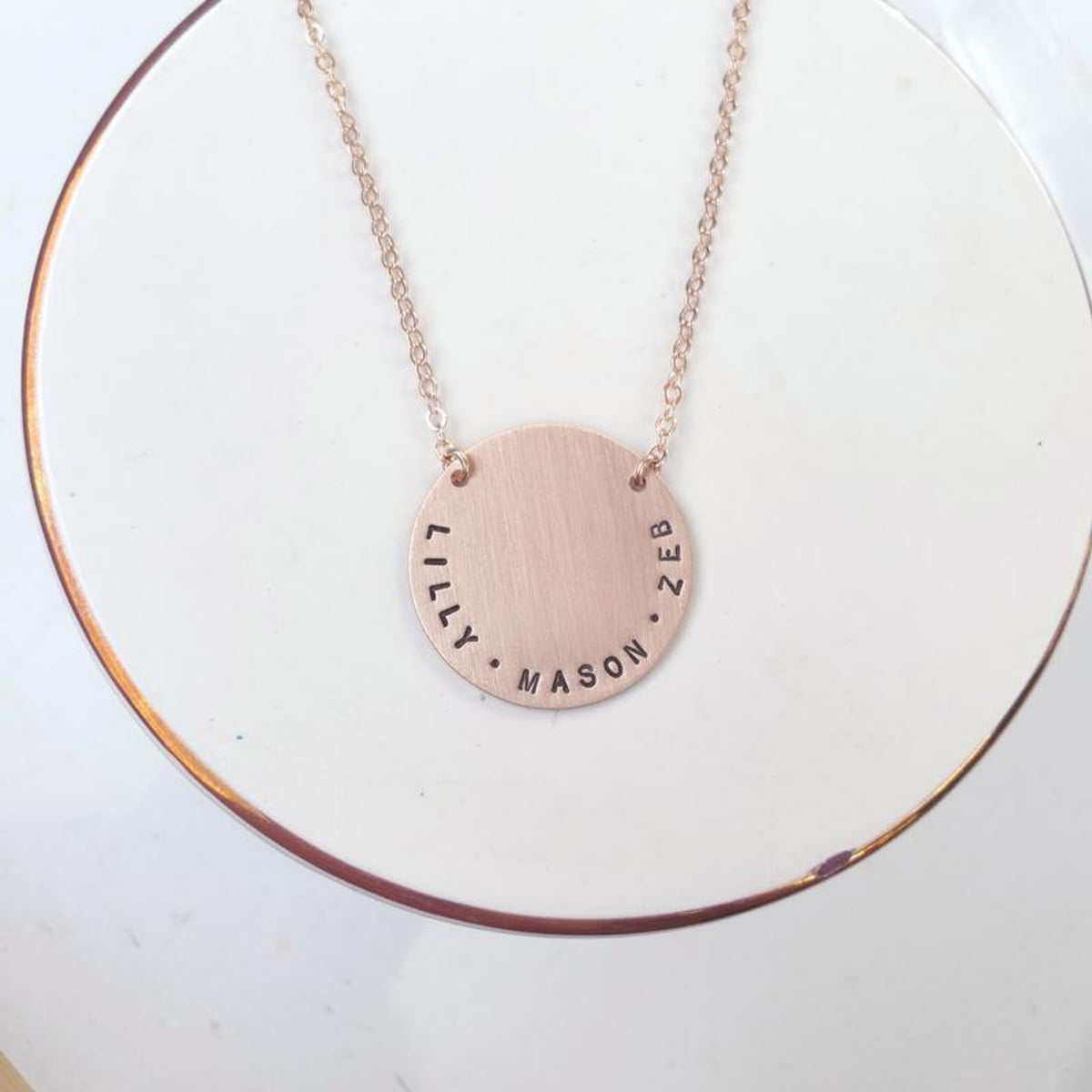 Multiple name block necklace - Going Golden
