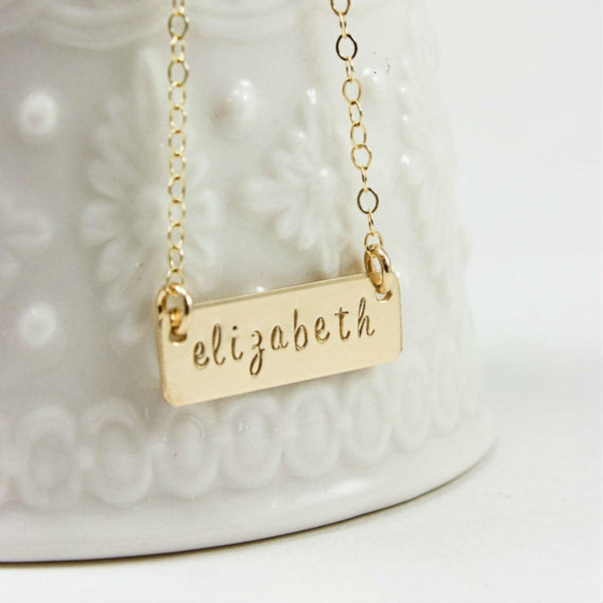 Short Gold Bar Necklace - Going Golden