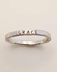 Skinny Upper Name Ring - Going Golden