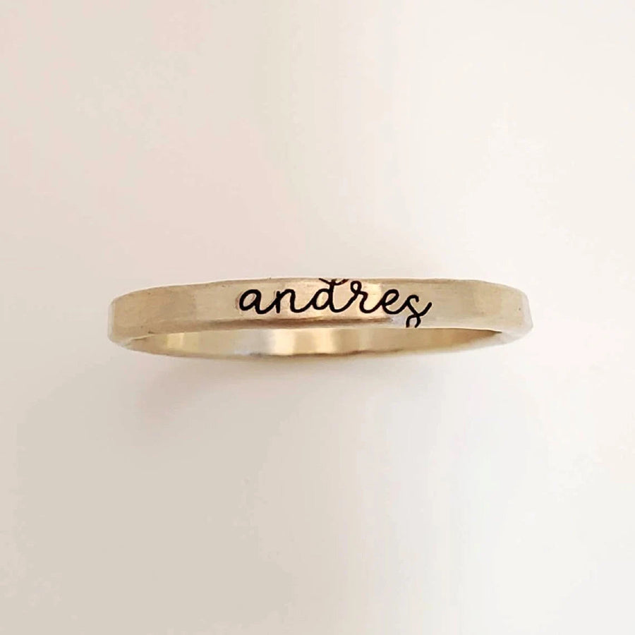 Thin Cursive Name Ring - TYI Jewelry