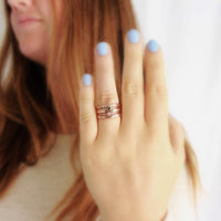 Rose Gold Filled Class Ring Set - TYI Jewelry